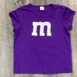 Kids M&M's Purple Letter‎ M Graphic T Shirt Tee Top Size L
